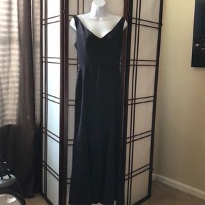 Tahari formal black tie navy blue long dress